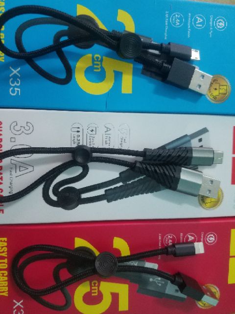 Dây sạc ngắn 25cm  HOCO X35