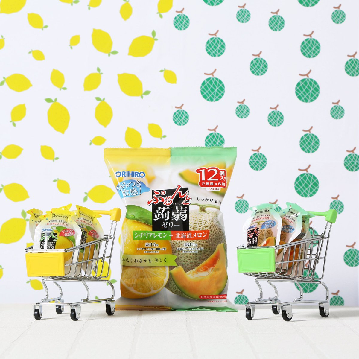 Thạch trái cây vị Chanh & Dưa lưới 240gr