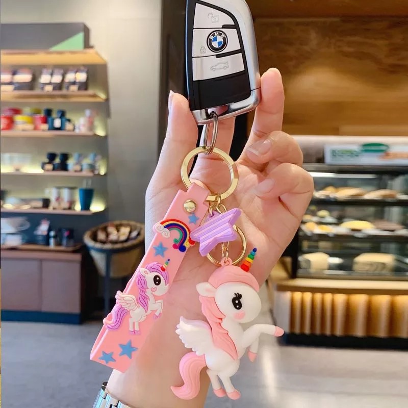 Móc Khóa Ngựa Unicorn hồng