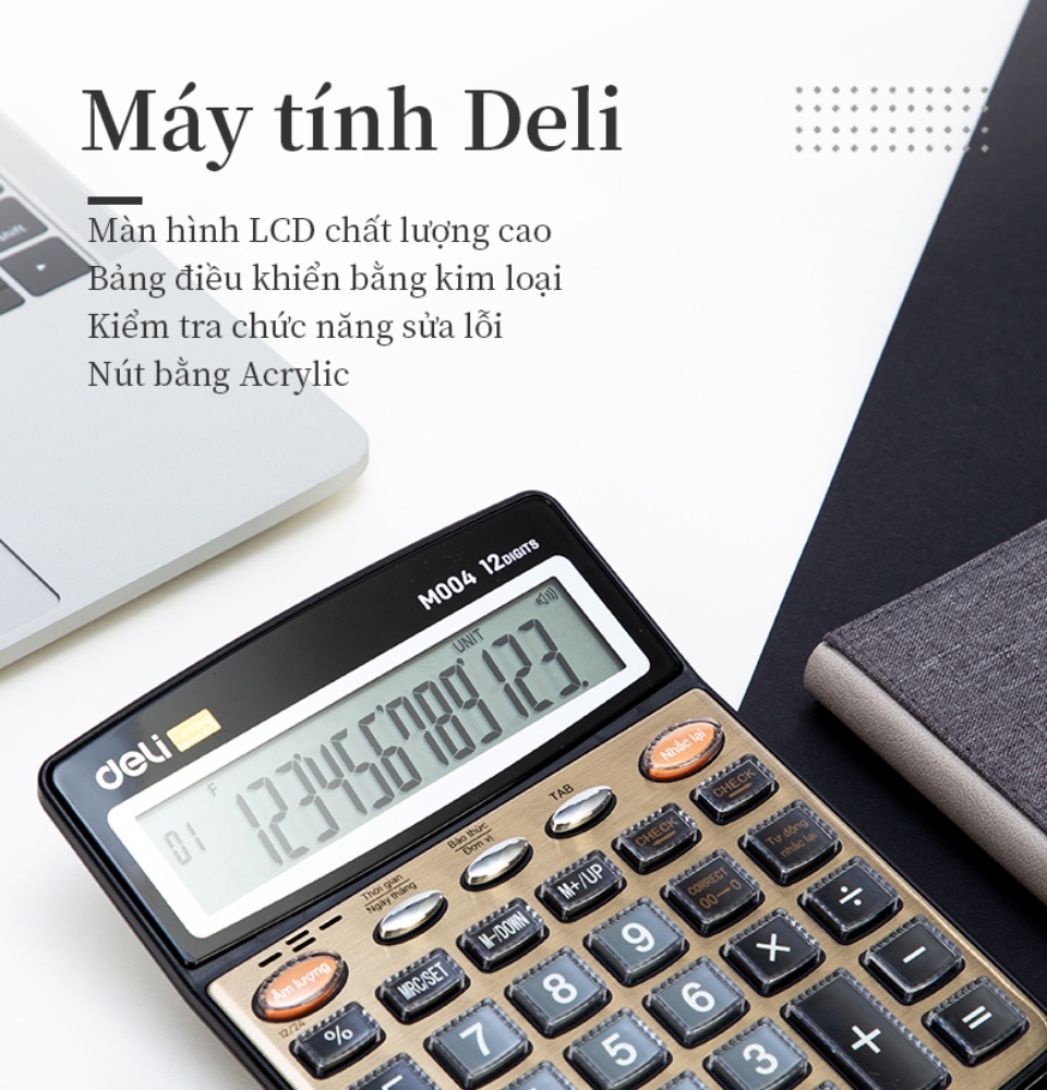 (1 Cái) Máy tính 12 số (Nhựa) Deli M320