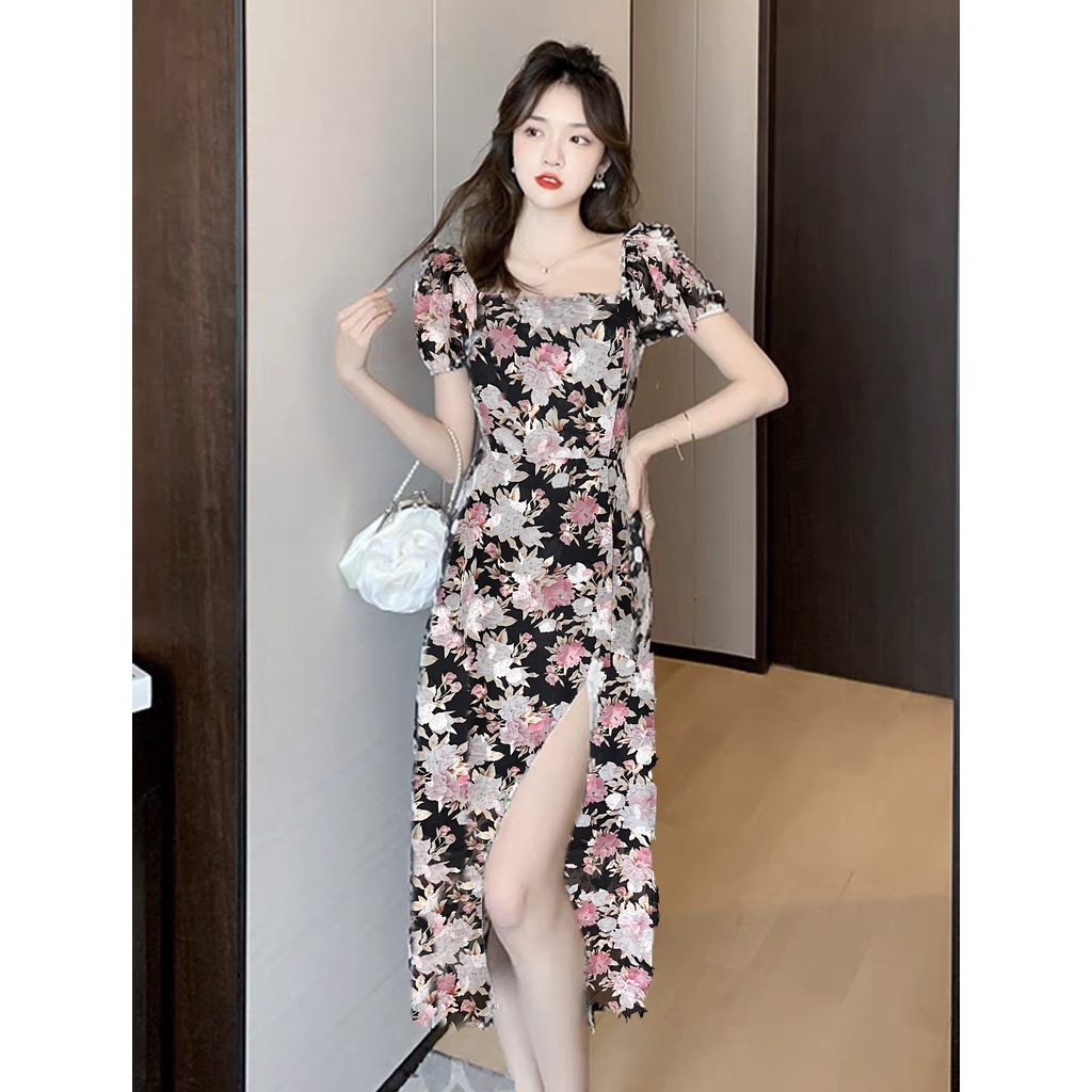 Đầm hoa dự tiệc sang chảnh A1626