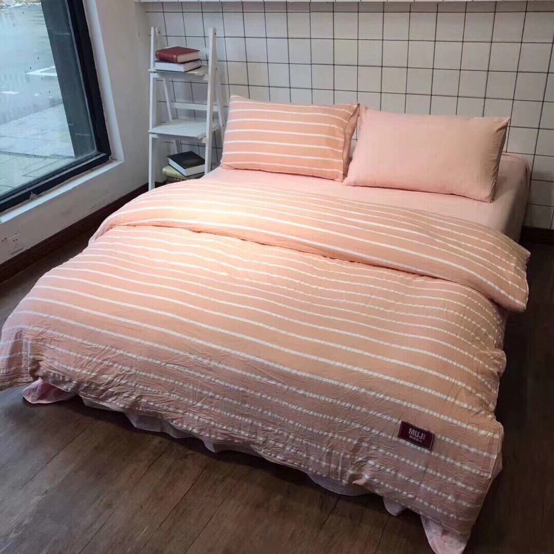 Set 4 Món Chăn Ga Gối Đũi Cotton Hoạ Tiết - Đũi Cao Cấp Nhiều Kích Thước