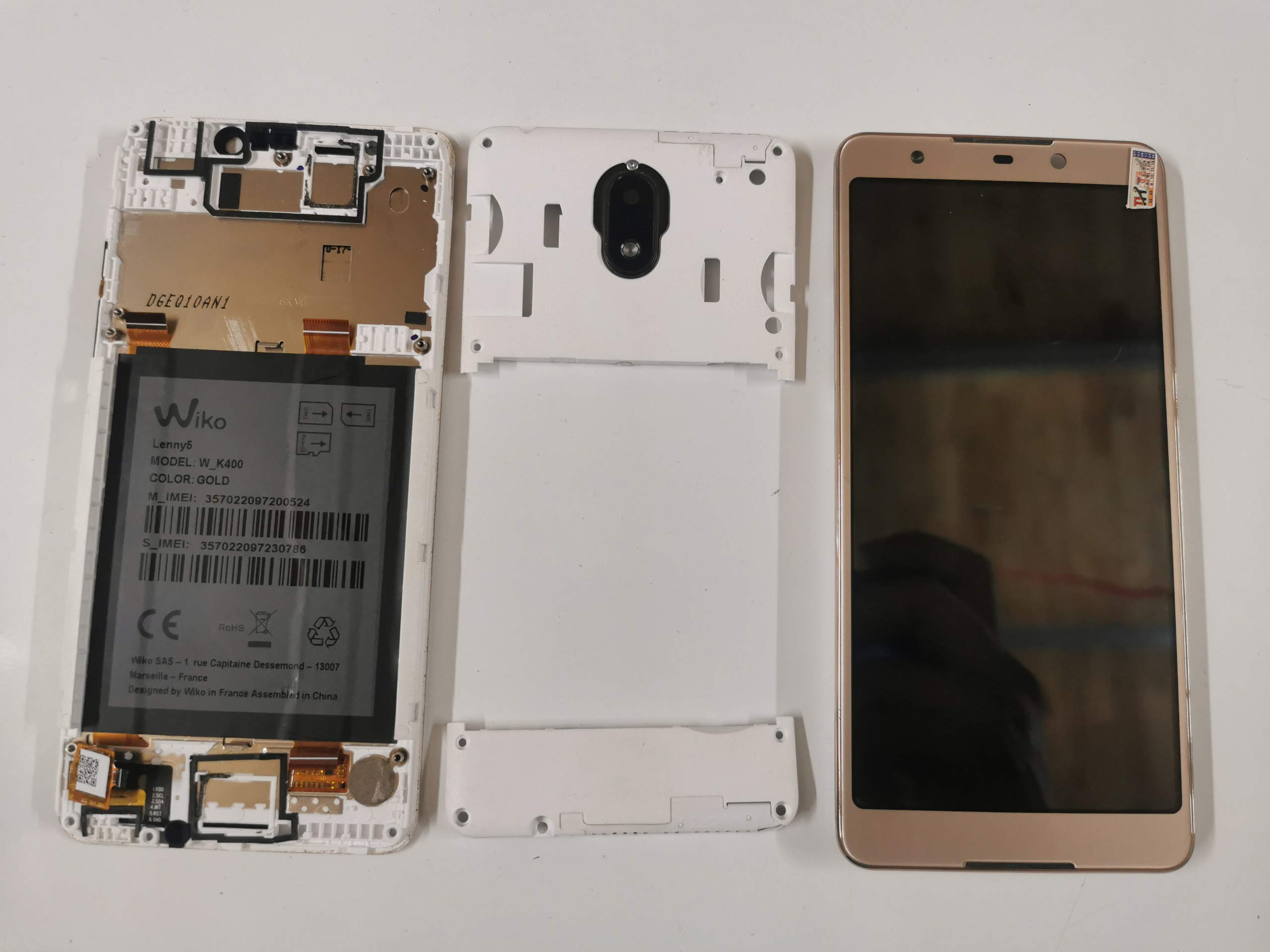 BỘ MÀN HÌNH WIKO LENNY 5 ZIN KHUNG BÓC MÁY