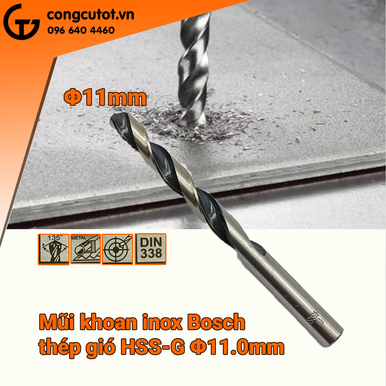 Mũi khoan inox Bosch