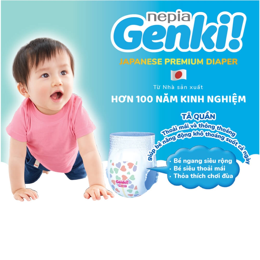 Tã quần Nhật Bản cao cấp Genki (L, 44 miếng)