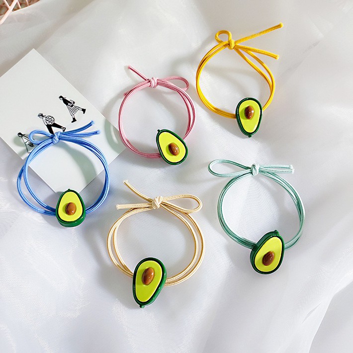 [HCM]Set 5 dây chun buộc tóc quả bơ