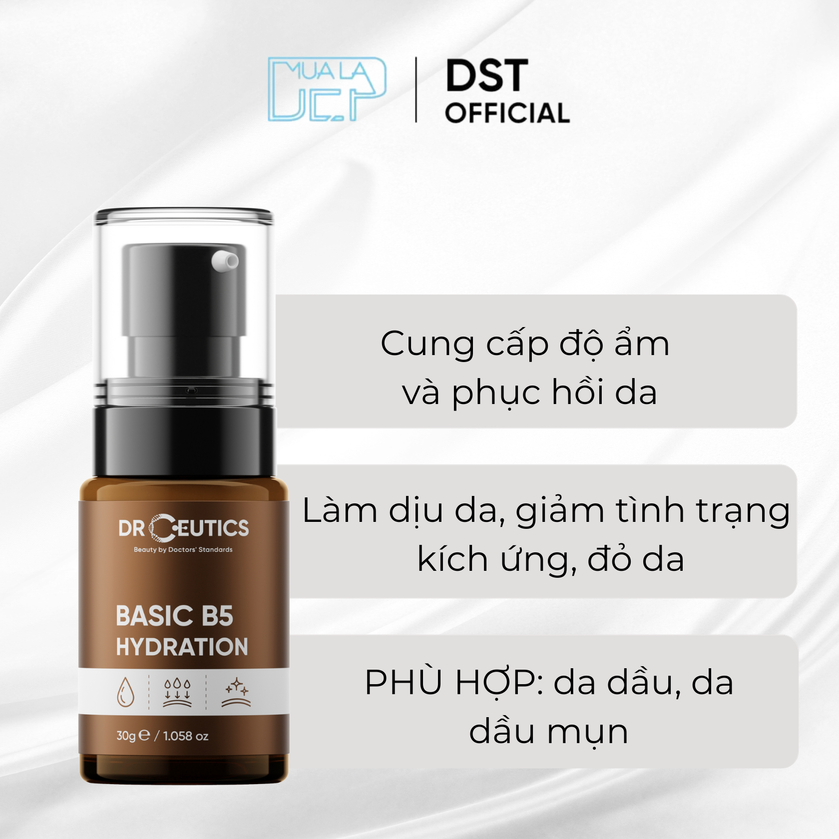 Serum Basic B5 Hydration DrCeutics Cho Da Dầu Mụn