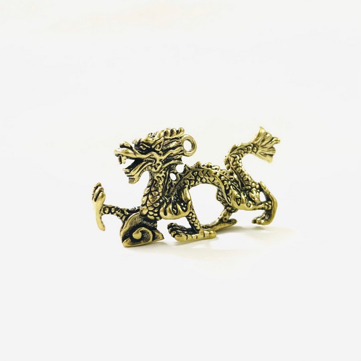Móc khóa tượng đồng con rồng, trưng trên bàn, làm quà tặng lưu niệm -tmt collection - sp005218