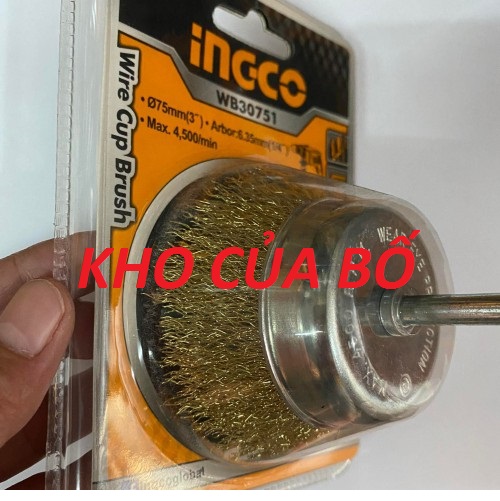 Chén cước có cán 75mm ingco wb30751