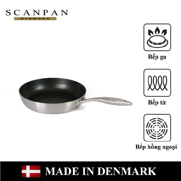Chảo chống dính Scanpan CTX dùng bếp từ 20/24/26/28cm, bảo hành 3 năm, sản xuất Đan Mạch - 65002000/65002400/65002600/65002800