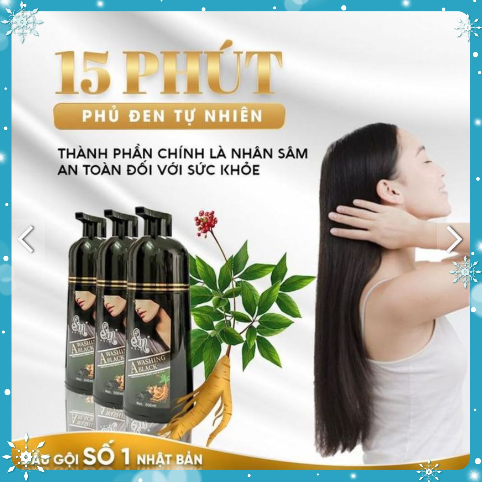 Dầu gội phủ bạc nhân sâm SIN HAIR Nhật Bản