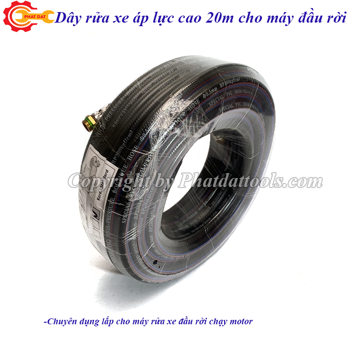 Cuộn Dây Rửa Xe Áp Lực Cao 20M Cho Máy Rửa Xe Đầu Rời Siêu Bền