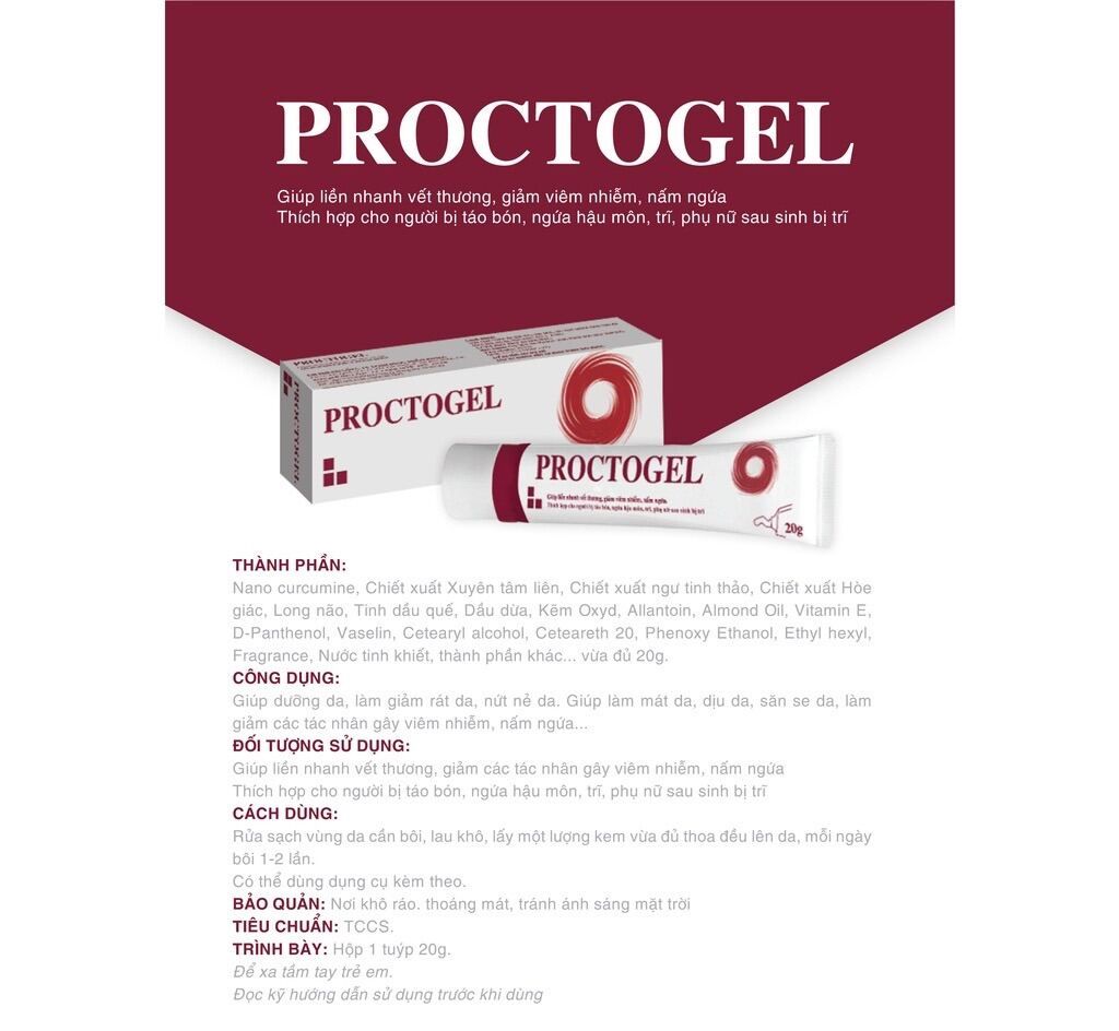 Gel bôi trĩ Proctogel (Tuýp 20g)