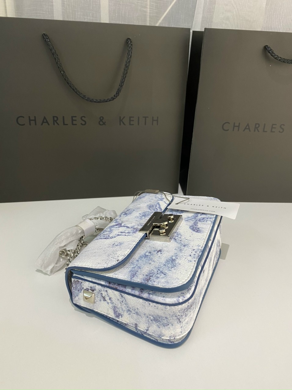 Túi Xách Nữ CNK Đeo Chéo Da Rắn Size 18 Mini