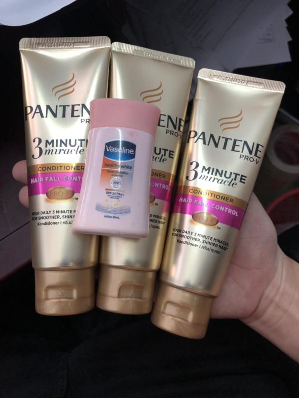 (TH) Combo 3 chai Dầu Xả Pantene Chăm Sóc Tóc Hư Tổn 70 ML + Tặng 1 chai sữa dưỡng thể Vaseline 20ml
