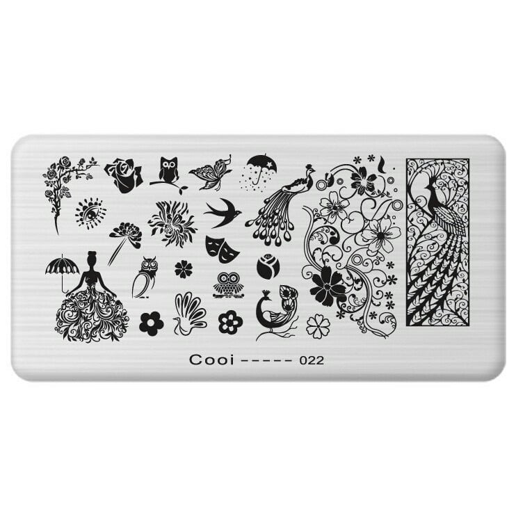 Khuôn/ Bảng in tạo hình trang trí móng tay nghệ thuật chuyên dụng