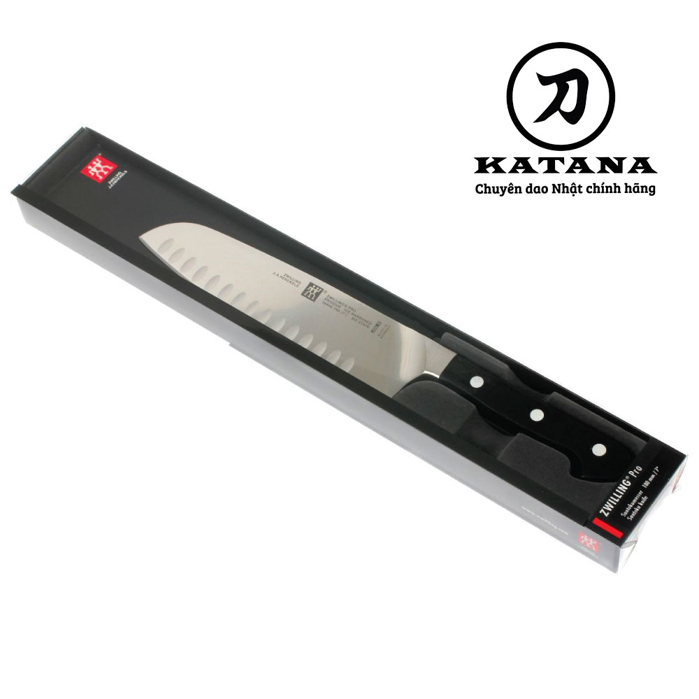 [Trả góp 0%]ZWILLING - Dao Santoku hollow ZWILLING Pro - 18cm