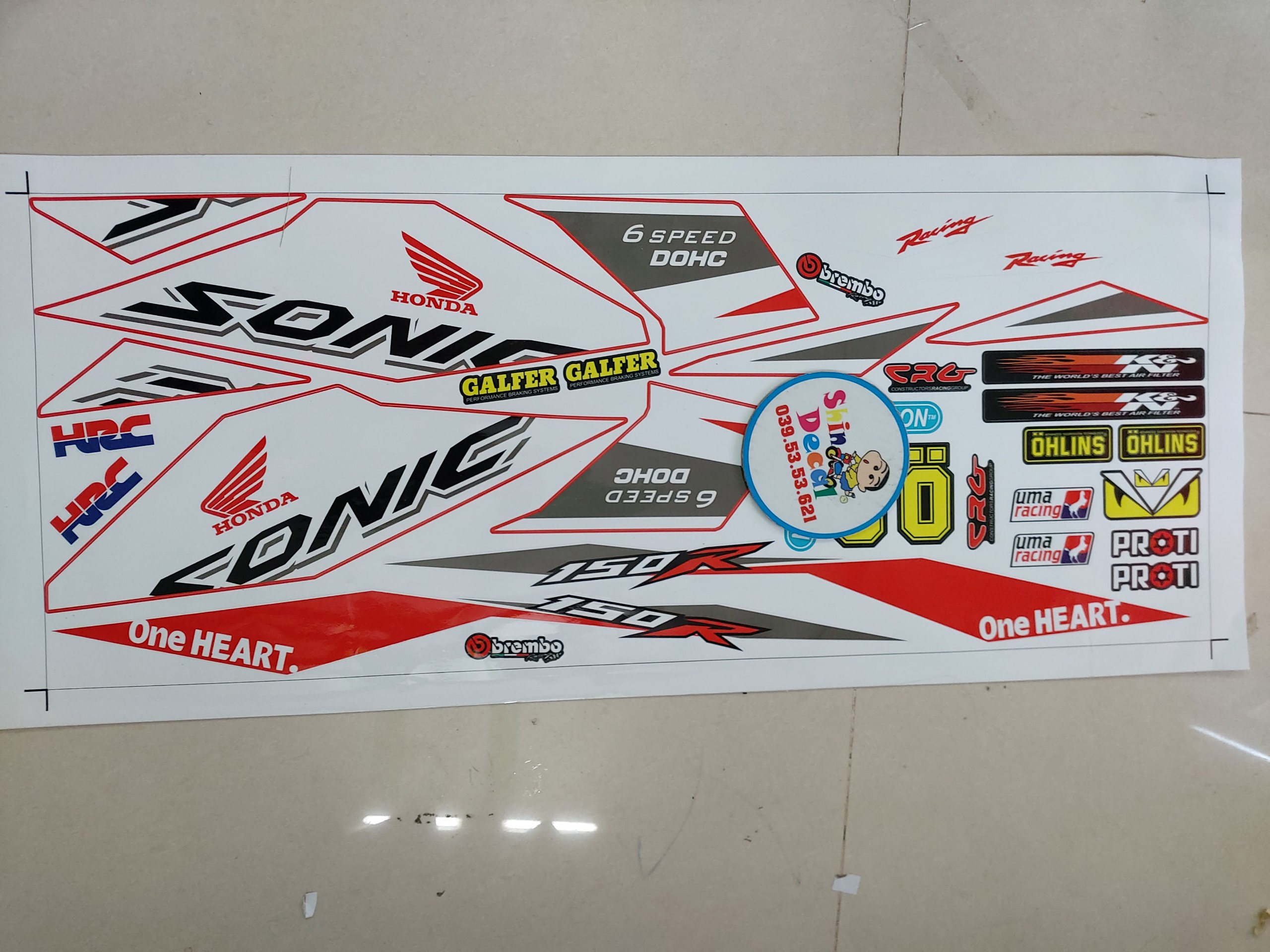 Tem xe honda sonic 150R racing