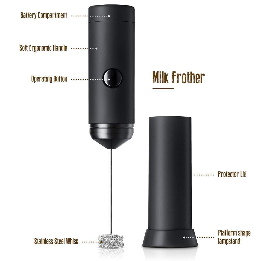 Máy Đánh Trứng, Tạo Bọt Sữa,Cafe Mini Cầm Tay Đa Năng [ Kem Hộp Đen ]