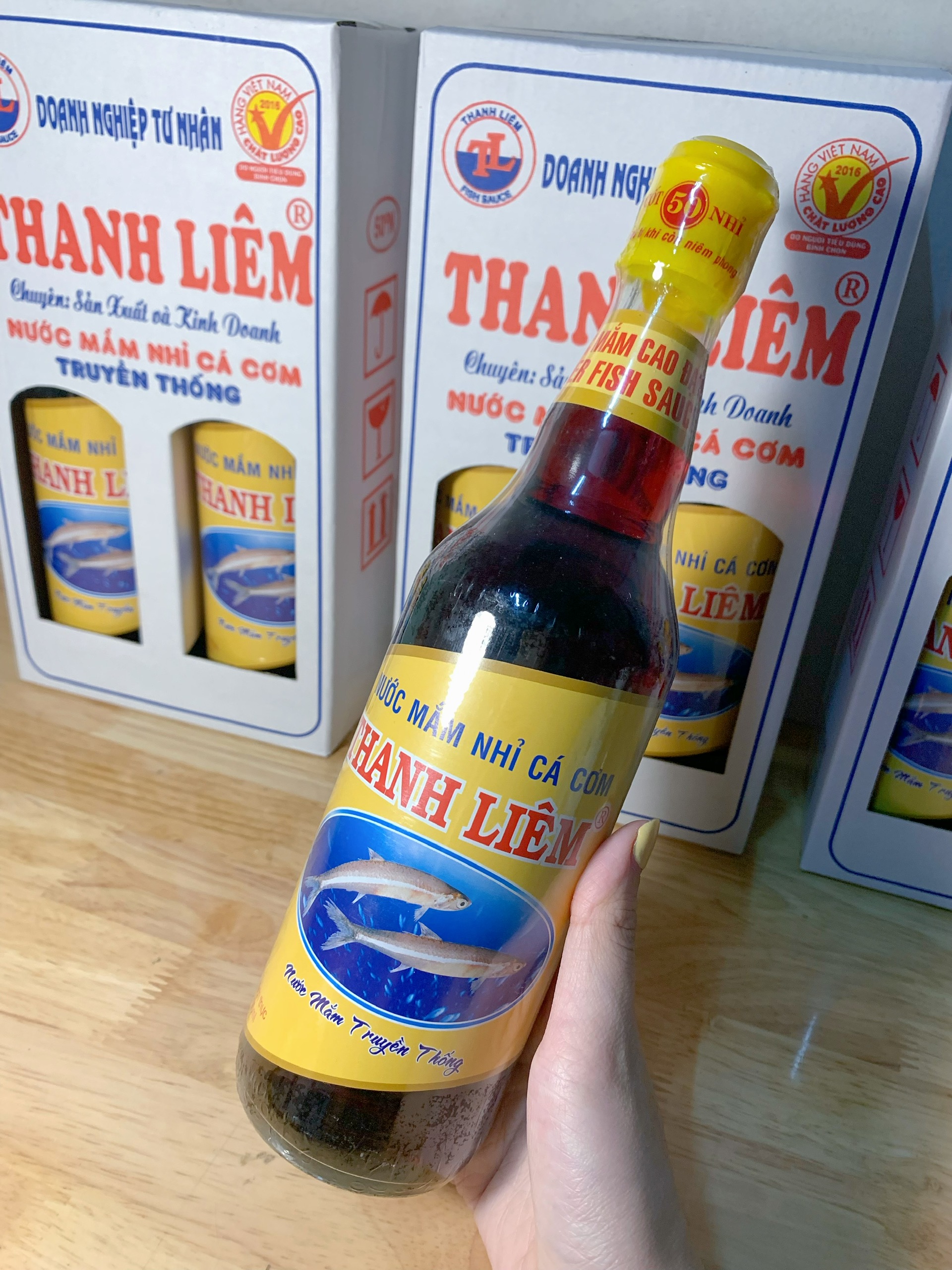 Combo 2 chai Nước mắm nhỉ cá cơm Thanh Liêm chai 450ml