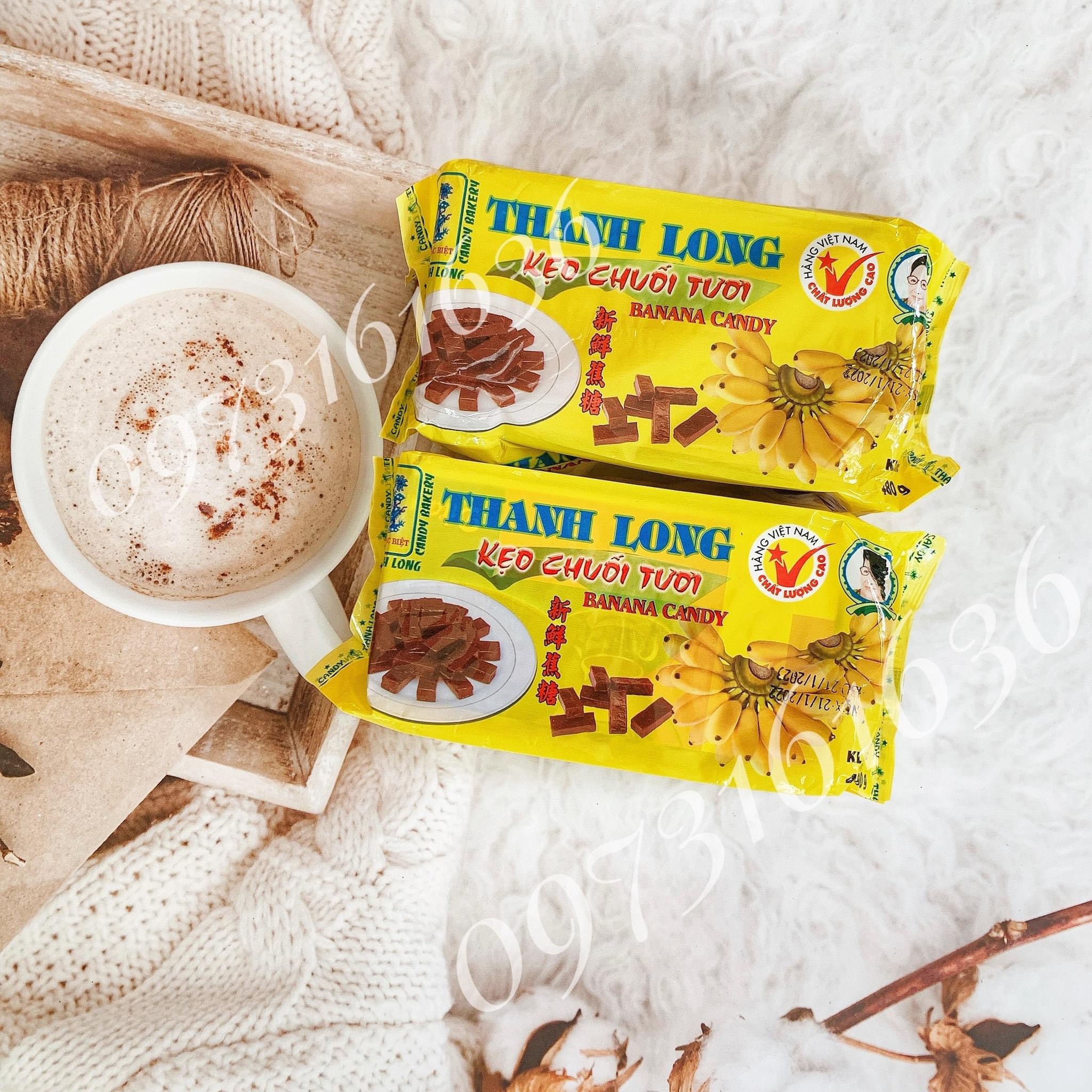 [Túi 480G] Kẹo chuối tươi Thanh Long- đồ ăn vặt