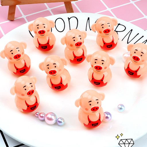 Bộ 2 Đồ chơi lật đật mini hình lợn con