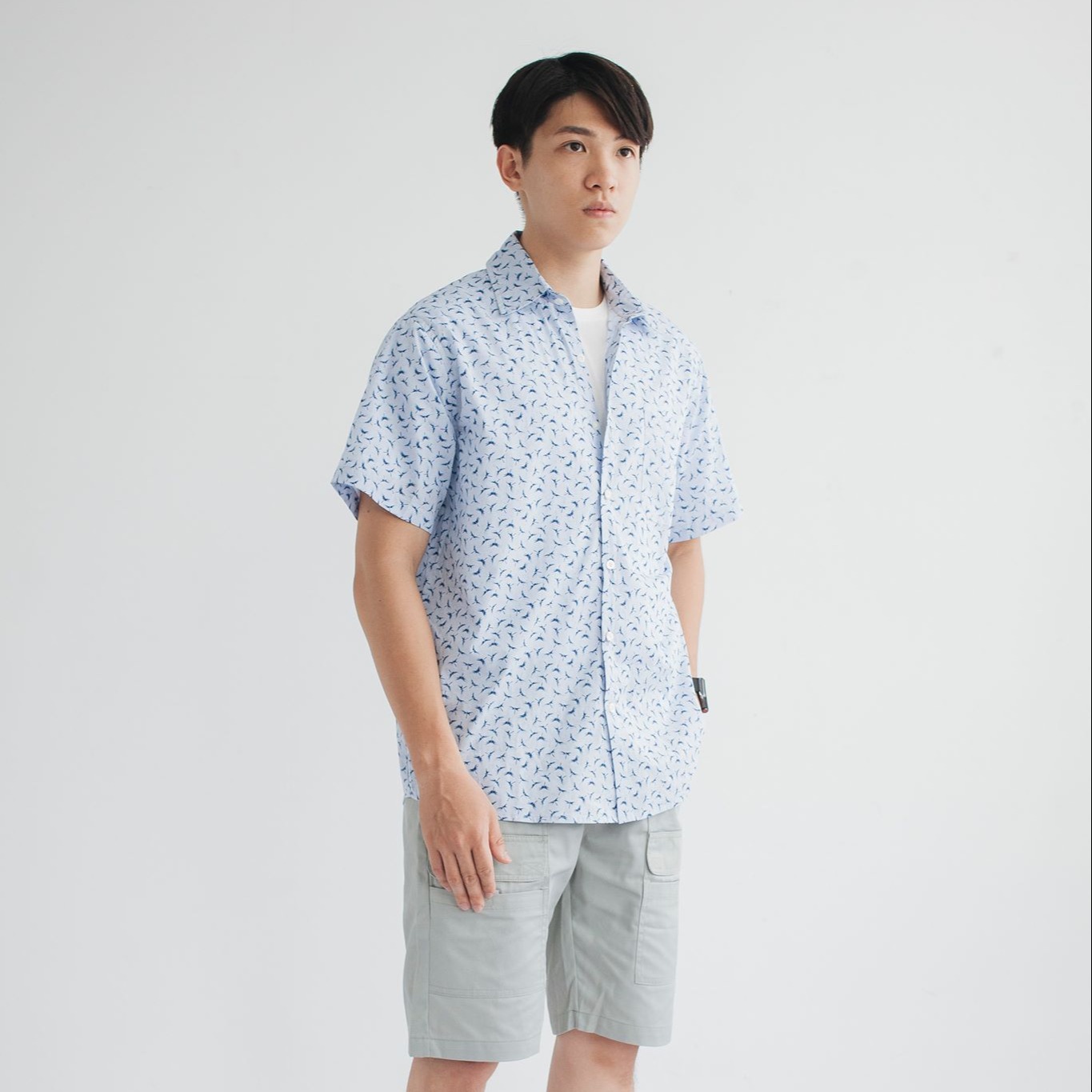 Áo Sơ Mi Nam LOOK FLORAL LIGHT BLUE