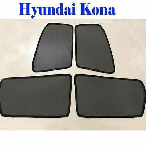 Chan nang Hyundai Kona Bộ 4 tấm Rèm chắn nắng che nắng cửa xe ô tô chất liệu Vải lưới có Nam châm