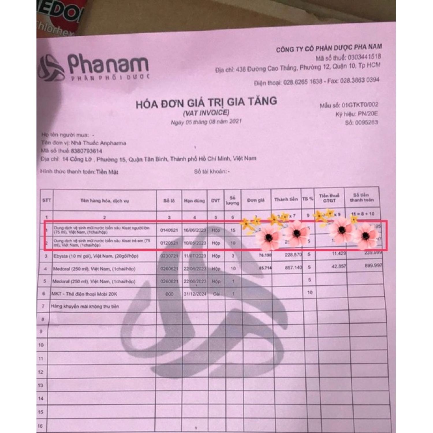 XỊT MŨI XISAT nước biển sâu