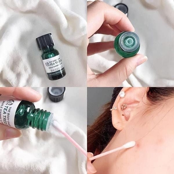 Tinh dầu chấm mụn tea tree oil, giảm mụn, mờ thâm the body shop