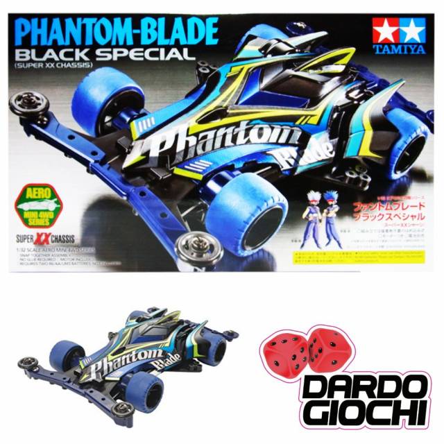 Xe Đua Lắp Ráp Tamiya Mini 4WD Phantom Blade Black
