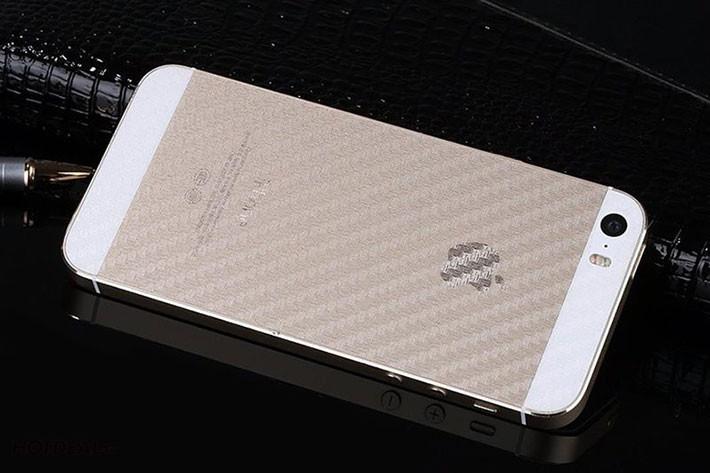 Combo 3 miếng dán cacbon mặt lưng chống vân tay dành cho iphone 5/5S
