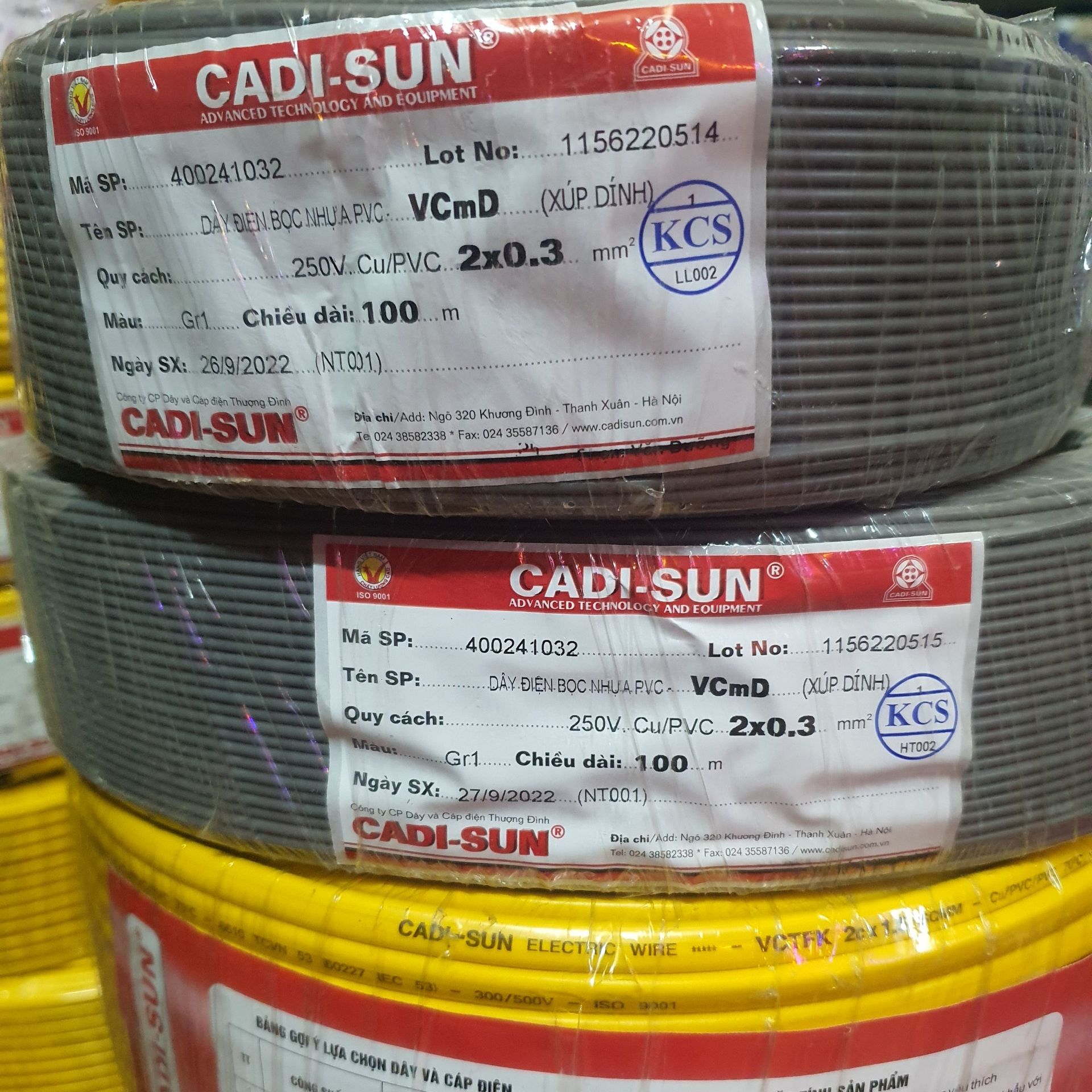 [Chính Hãng] Dây Điện CADISUN 2x0.5 cuộn 100m