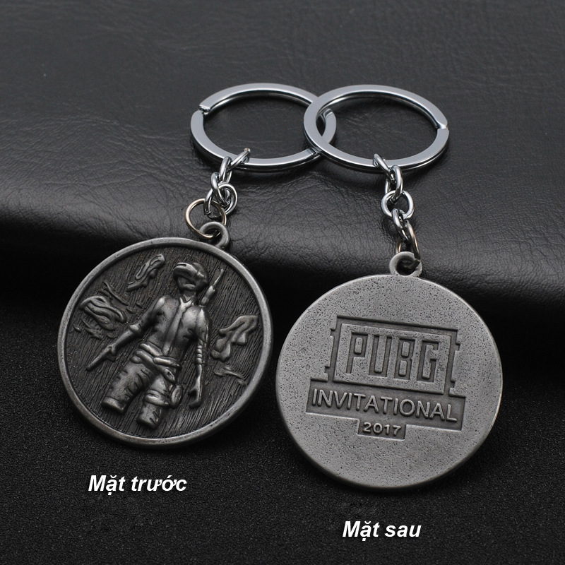 Móc khóa pubg hình mũ, giáp, balo, chảo, dao, máy bay, huy hiệu