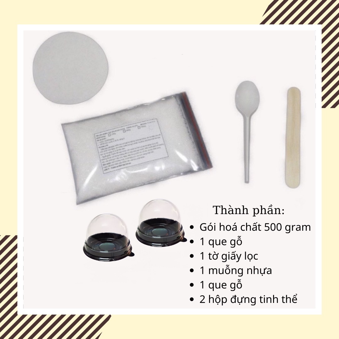 Kdp - 500g - combo nuôi tinh thể hoa kh2po4 kèm hướng dẫn l tcrystalstore