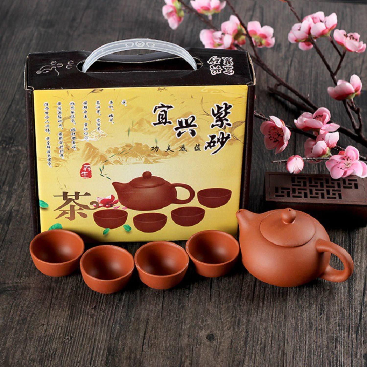 Bộ bình trà 4 tách Nhật Bản trơn(lᴏại 1)