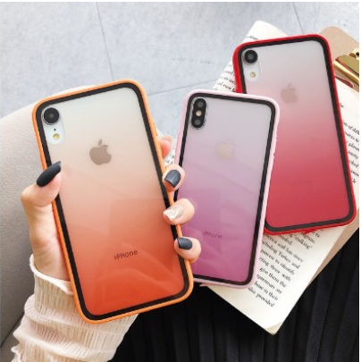 ỐP LƯNG MICA MÀU VIỀN SILICON ( 6 MÀU ) - ỐP IPHONE DẺO