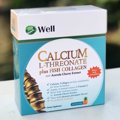 Thực phẩm bổ sung Canxi và Collagen B Well Calcium L Threonate Plus Fish