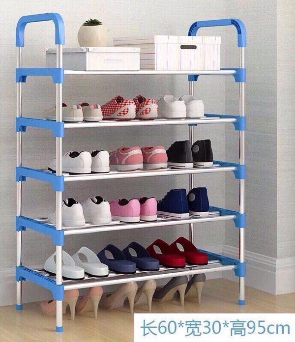 Kệ giày dép 5 tầng khung inox,giá để giày inox 5 tầng,giầy dép,kệ để đồ,kệ sách,ke giay dép ,đồ nội thất