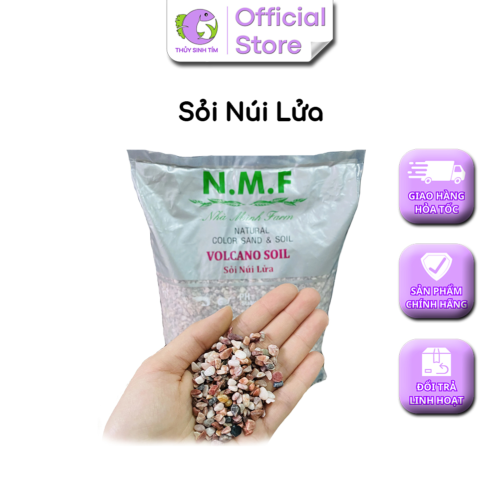 Sỏi Núi Lửa 1kg - Trải Nền Trang Trí Bể Cá, Bể Thủy Sinh