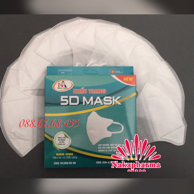 Khẩu trang trẻ em 5d famapro - hộp 10 cái