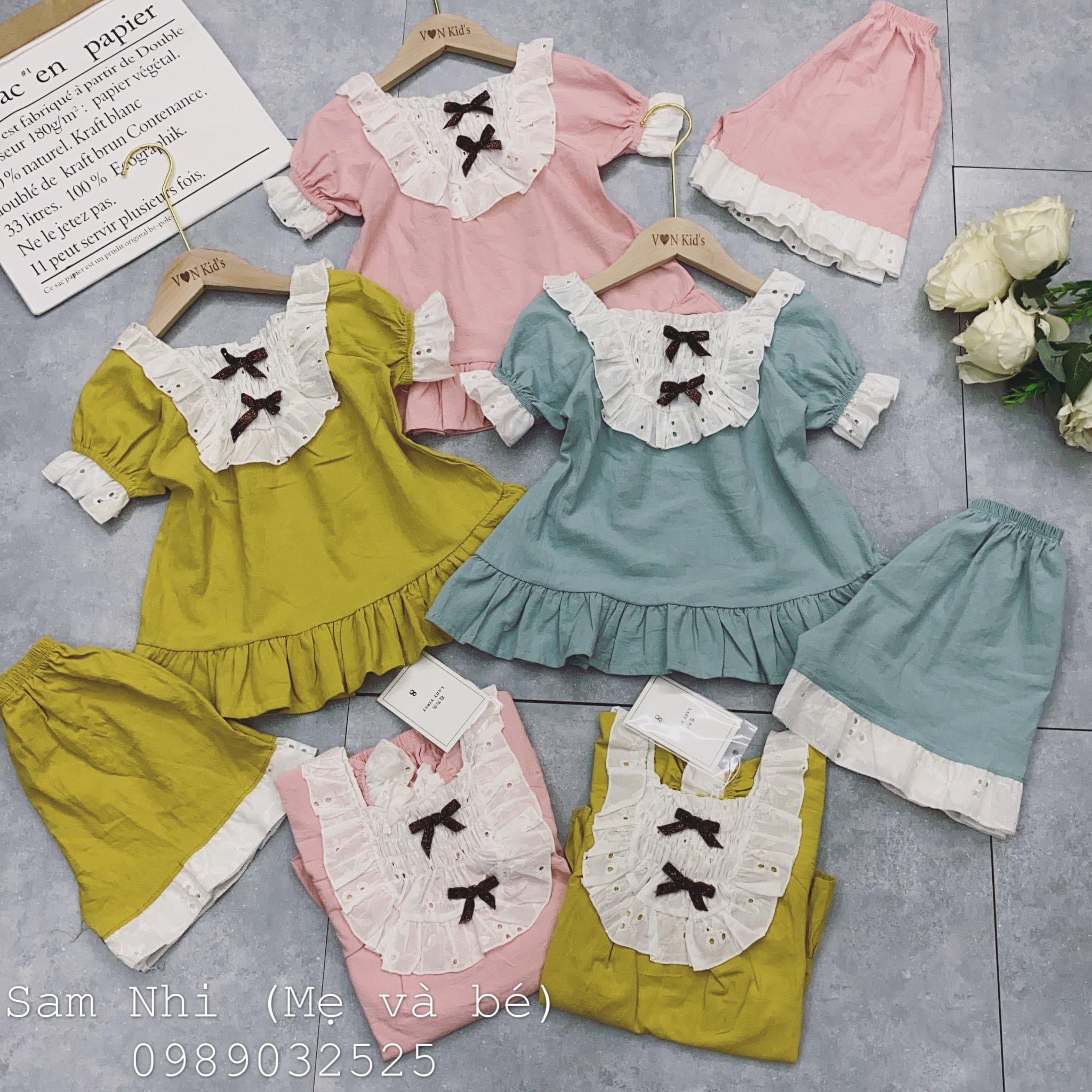 (18-32kg) SET BỘ TIỂU THƯ MẶC NHÀ CHO BÉ GÁI SIÊU XINH