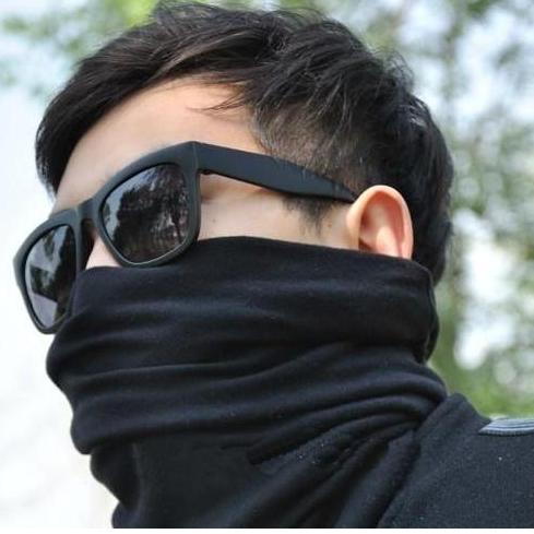 Khăn đa năng SWAT đen trơn vải mịn mát siêu co dãn