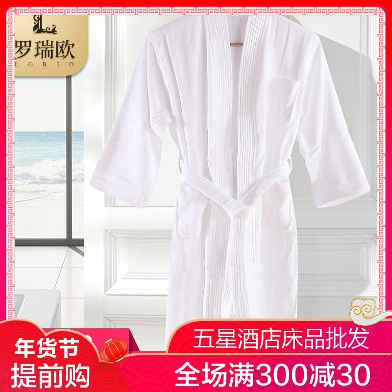 Khách Sạn Với 100% Cotton Áo Choàng Tắm Nam Nữ Chung Áo Tắm 100% Cotton Đồ Ngủ Giản Lược Mùa Xuân Và Mùa Hè Máy Hút Nước Rửa Đồ Gia Dụng Phong Cách Nhật Bản