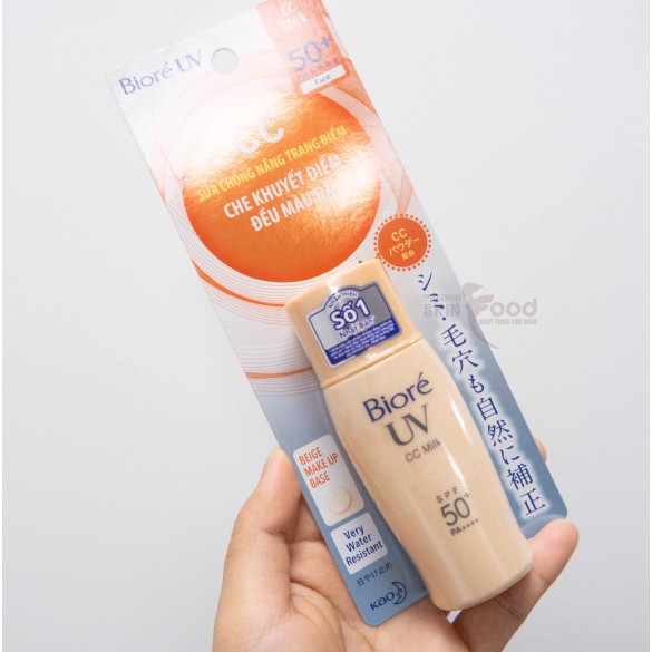 Kem chống nắng dạng sữa bioré uv spf 50+/pa+++ 30ml