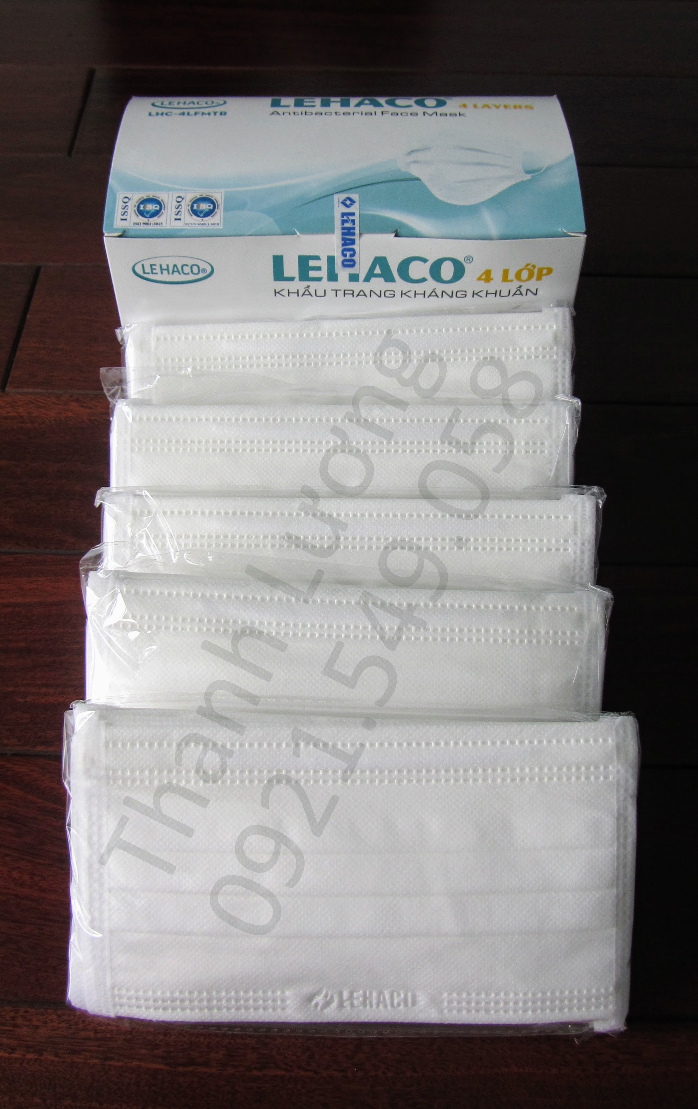Khẩu trang y tế LEHACO 4 lớp (trắng - 50 cái)