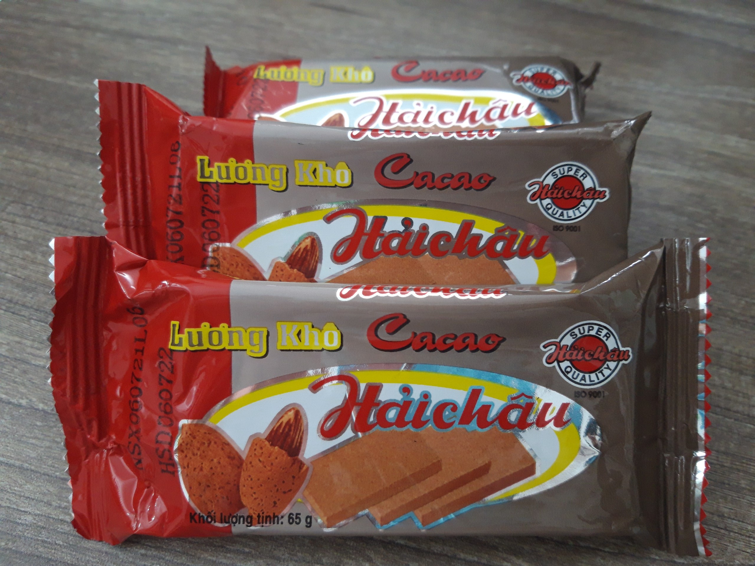 Lương khô Ca cao Hải Châu thanh 65g