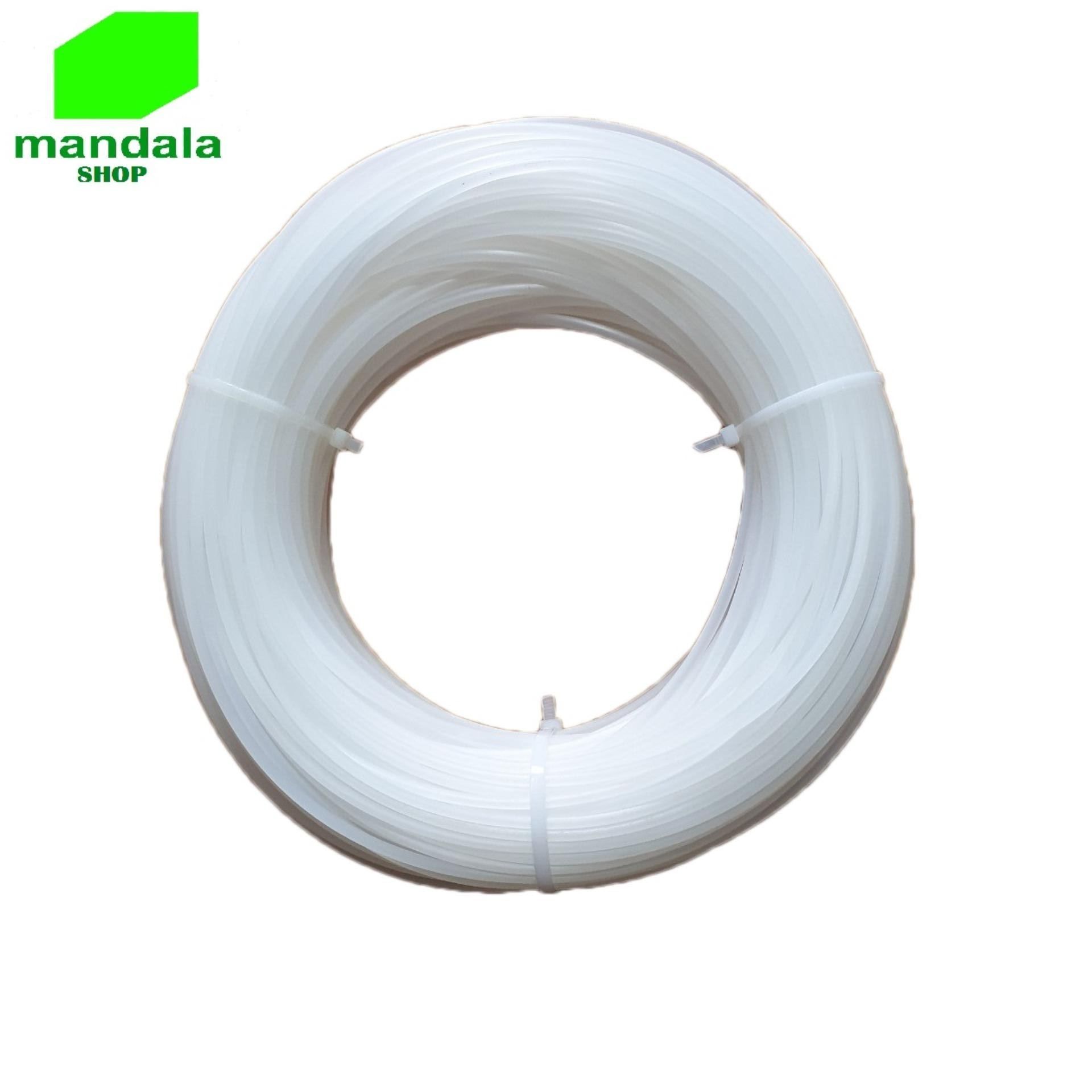 Dây cước cắt cỏ trắng tròn 3.5mm, nặng 1kg. sợi cước pha tỉ lệ nhựa phù hợp nên cước có độ dẻo, dai, bền bỉ dẫn đến năng xuất rất tốt.... Ưu điểm: - cắt được cỏ sát tận chân