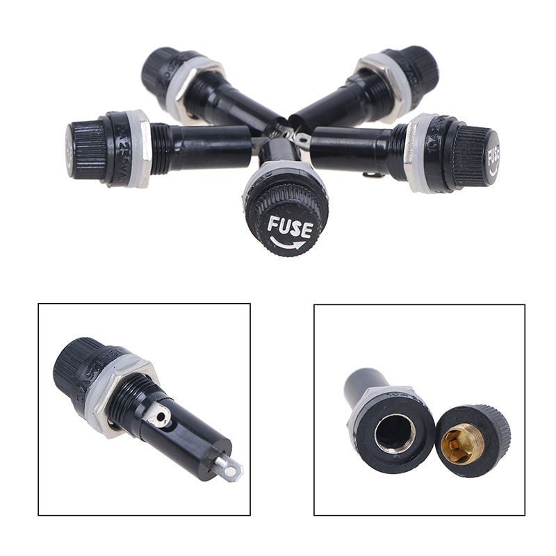 5 cái Giá đỡ cầu chì thủy tinh 6*30mm 6x30 Giá đỡ cầu chì ống tấm bảo hiểm