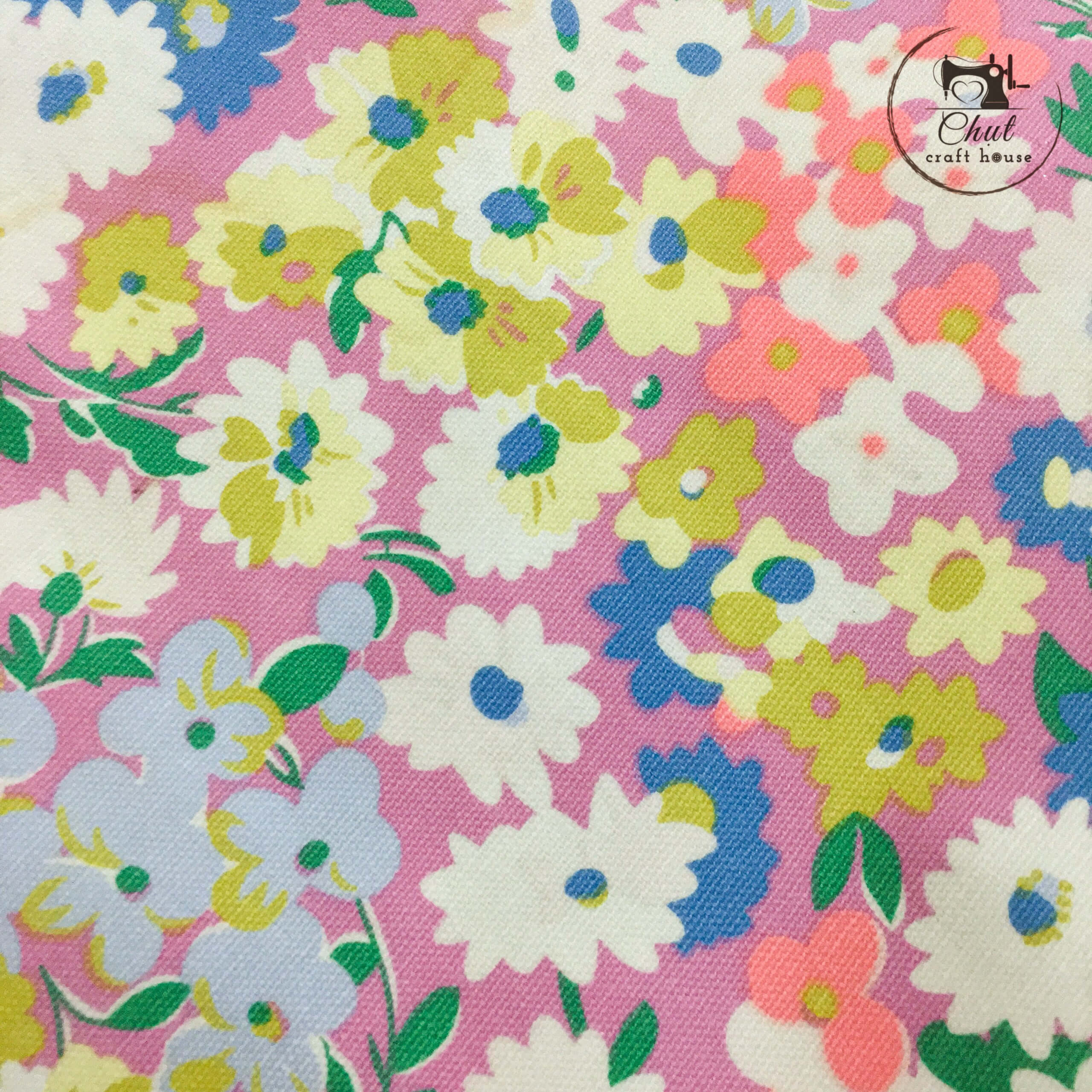 Vải may túi PVC hoa vintage